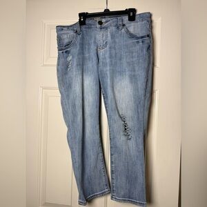 Kut From The Kloth Bardot Crop Skinny Boyfriend Petite Jeans